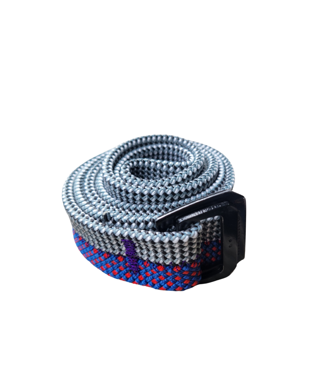 Recycled Rope Belt - BI COLOR: Grey Red Blue