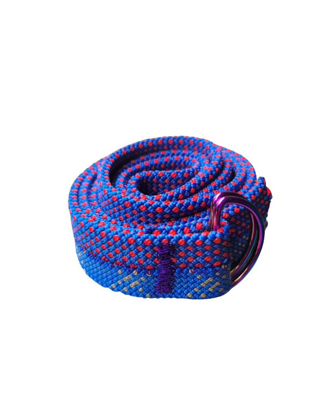 Recycled Rope Belt - BI COLOR: Blue Red Yellow