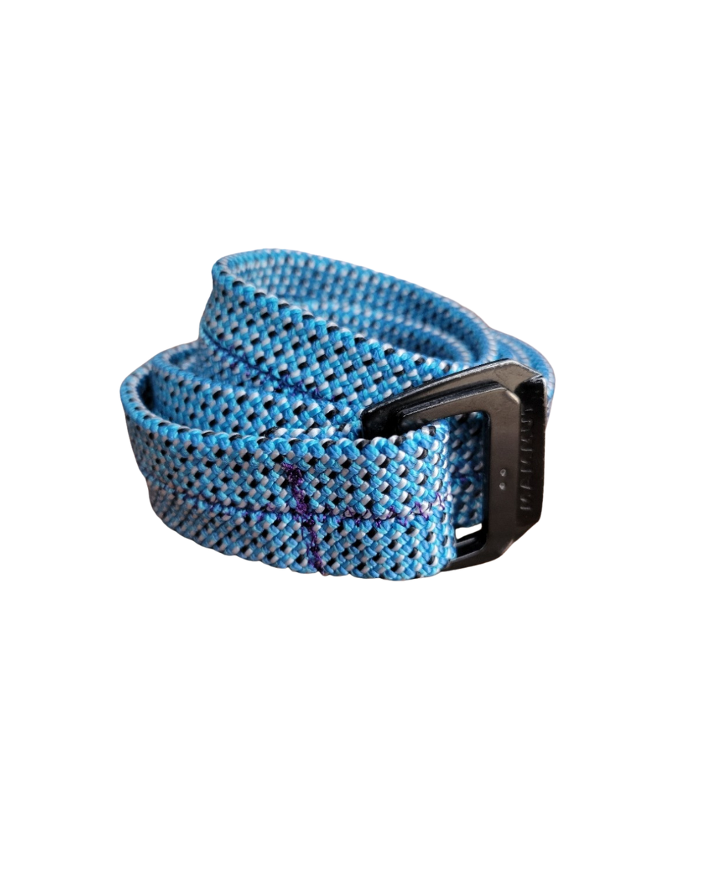 Recycled Rope Belt - Blue + Purple Thread